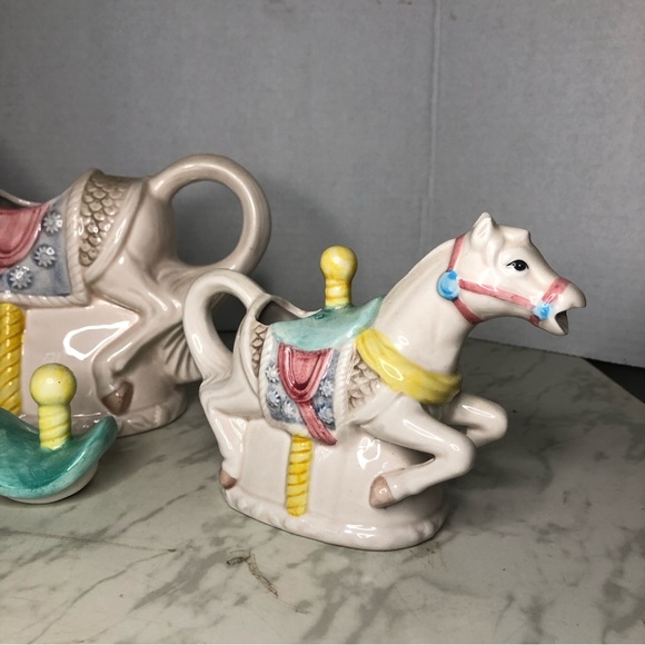 Vintage Heritage Mint - Carousel Horse Teapot Set with Creamer and Sugar Bowl - Picture 5 of 17